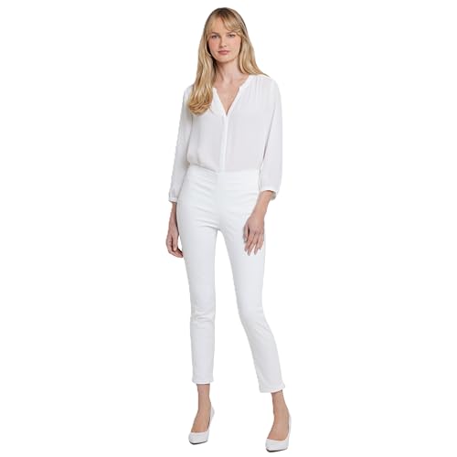 NYDJ Damen Pull ON Skinny Ankle with Side Slit Jeans, Optic White, 42 NYDJ Damen Pull ON Skinny Ankle with Side Slit Jeans, Optic White, 42 von NYDJ