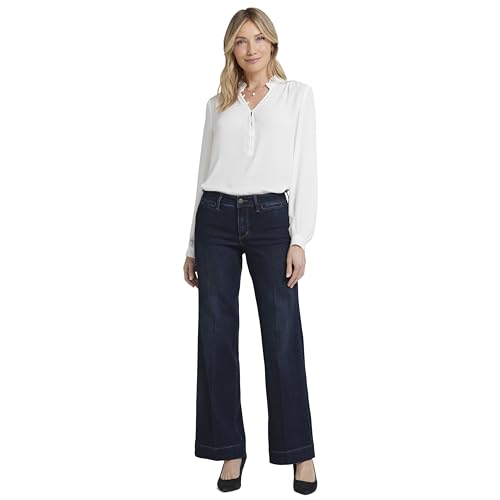 NYDJ Damen Teresa Trouser Premium Denim Jeans, Burbank Wash, 36 von NYDJ