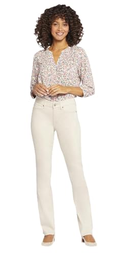 NYDJ Marilyn Straight Jeans Beige Waist-Match™ Coloured Denim | Feather Feather L von NYDJ