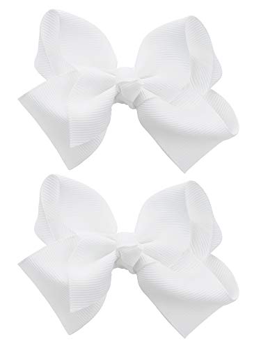 NYFASHION101 Krokodilklemme für Kleinkinder, Mädchen, glatt, Ripsband, Krokodilklemme, Weiß von NYFASHION101