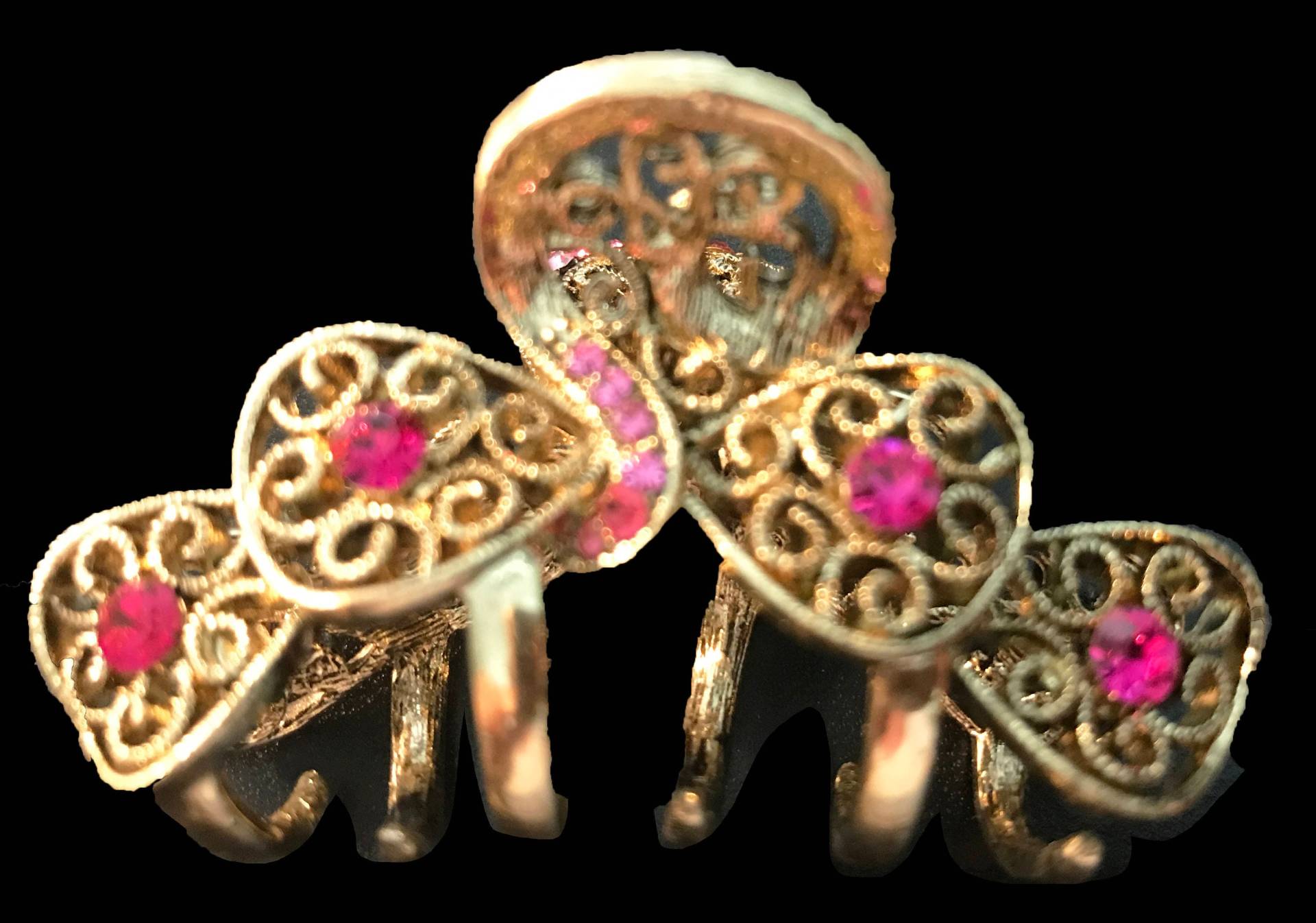 Antik Gold Filigran Mit Rosenkristall Und Strass 2 1/2 "' Haarspange von NYFashionAccessories