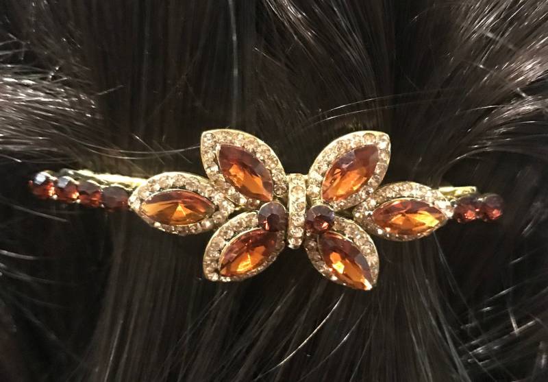 Neu Gold Mit Topas Kristall Schmetterling 2 "' Haarspange Neu Gold Mit Topas Kristall Schmetterling 2 "' Haarspange von NYFashionAccessories