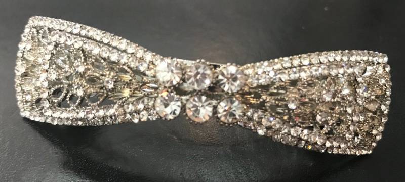 Neue Art Deco Silber Filagree Mit Klaren Kristall & Strass Haarspange 3 "' - Brisur Neue Art Deco Silber Filagree Mit Klaren Kristall & Strass Haarspange 3 "' - Brisur von NYFashionAccessories