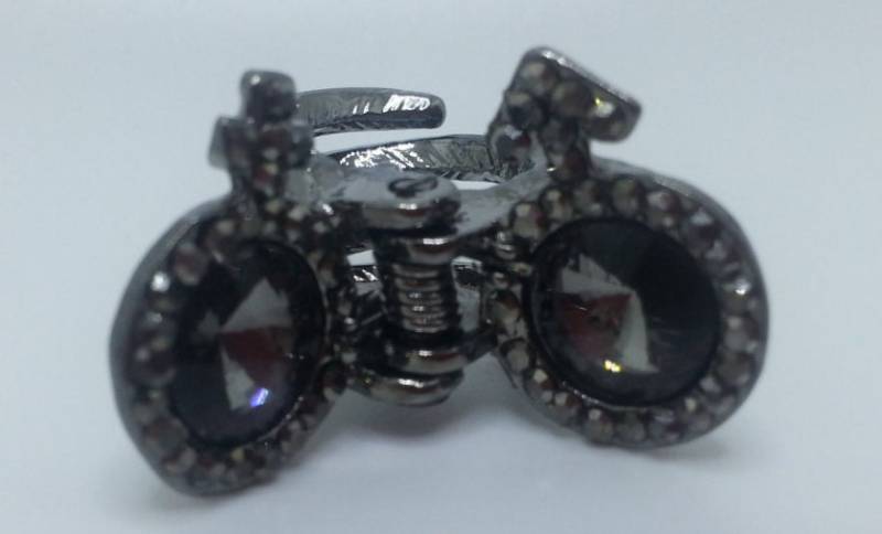 Neue Atemberaubende Kleine Gunmetal Silber Mit Cz Rauchgrau Kristall 3/4 "' Haarkralle Clip von NYFashionAccessories