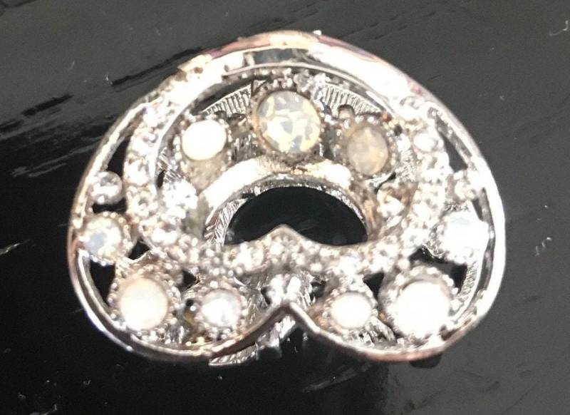 Neue Kleine Silber 1 "' Herz Haarklammer Mit Opal & Cz Strass Kristall von NYFashionAccessories