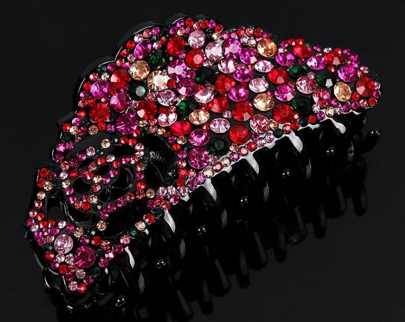 Neue Multi Farbe Rote Rose Große 4 1/2 "' Cluster Haar Klaue Clip Neue Multi Farbe Rote Rose Große 4 1/2 "' Cluster Haar Klaue Clip von NYFashionAccessories