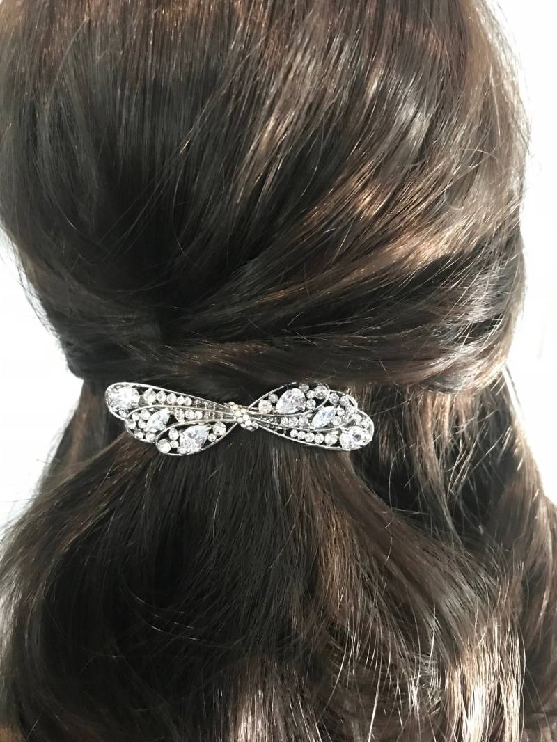 Kristall Schleife Haarspange Hebel Clip | 8, 5 cm Kristall Schleife Haarspange Hebel Clip | 8, 5 cm von NYFashionAccessories