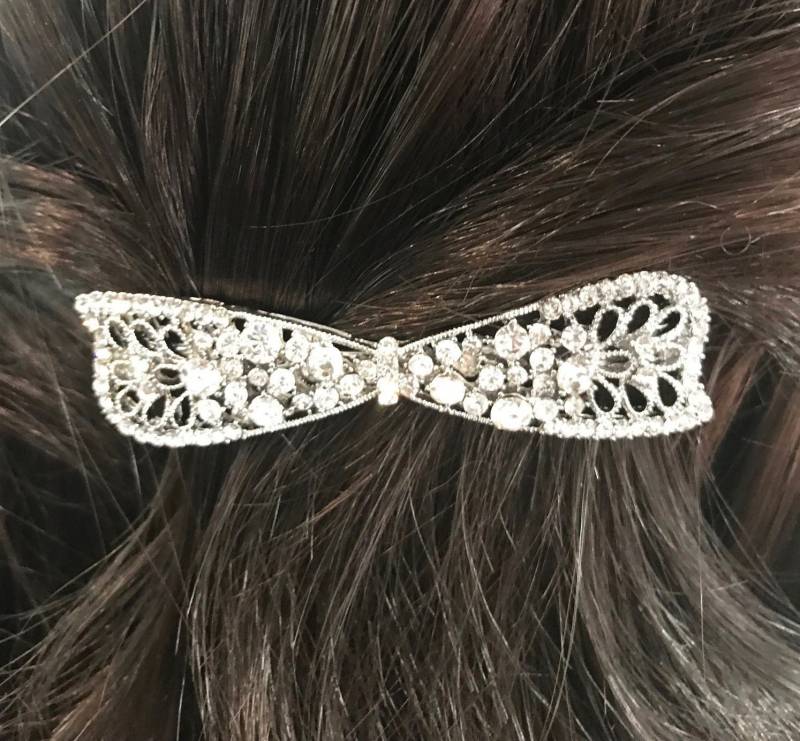 Crystal Bow Haarspange Hebel Clip | 3 "' L Crystal Bow Haarspange Hebel Clip | 3 "' L von NYFashionAccessories