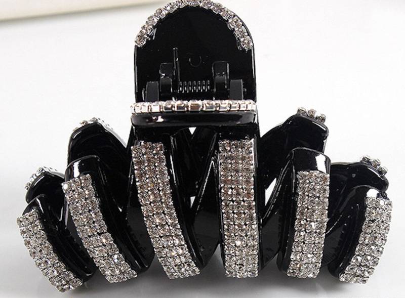 Neuer Großer Klarer Kristall Multi Ring 3 1/2'' W X 1 H Haarklemme Neuer Großer Klarer Kristall Multi Ring 3 1/2'' W X 1 H Haarklemme von NYFashionAccessories