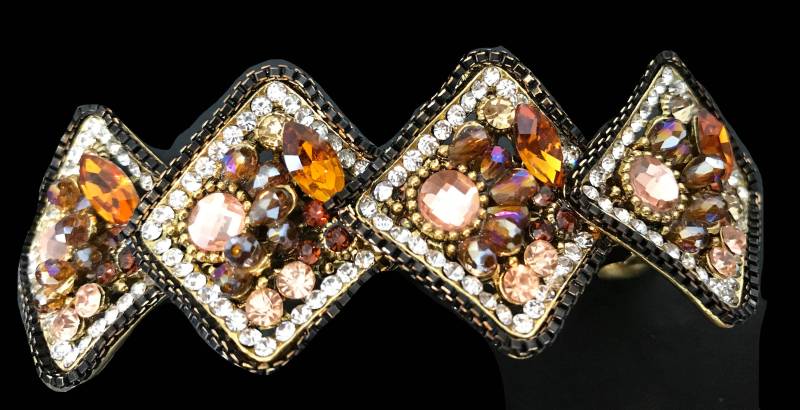 Neues Antikes Gold Mit Mehrfarbigem Bernstein Und Topas-Kristall 4 "' Haarspangen - Lever Back Neues Antikes Gold Mit Mehrfarbigem Bernstein Und Topas-Kristall 4 "' Haarspangen - Lever Back von NYFashionAccessories