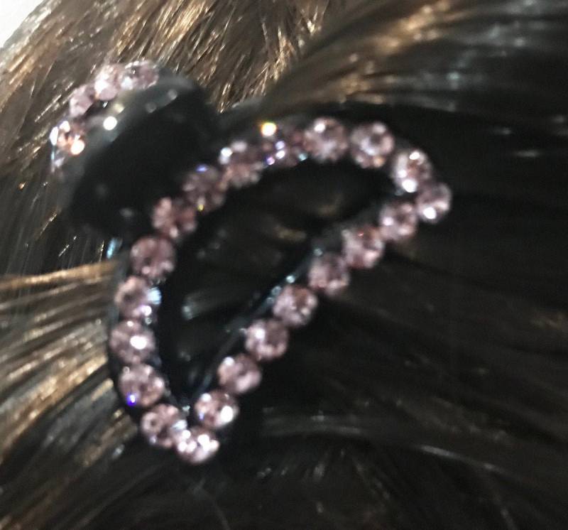 Neues Hochwertiges Kleines Schwarz Mit Amethyst Kristall 1'' Haarklemme Neues Hochwertiges Kleines Schwarz Mit Amethyst Kristall 1'' Haarklemme von NYFashionAccessories