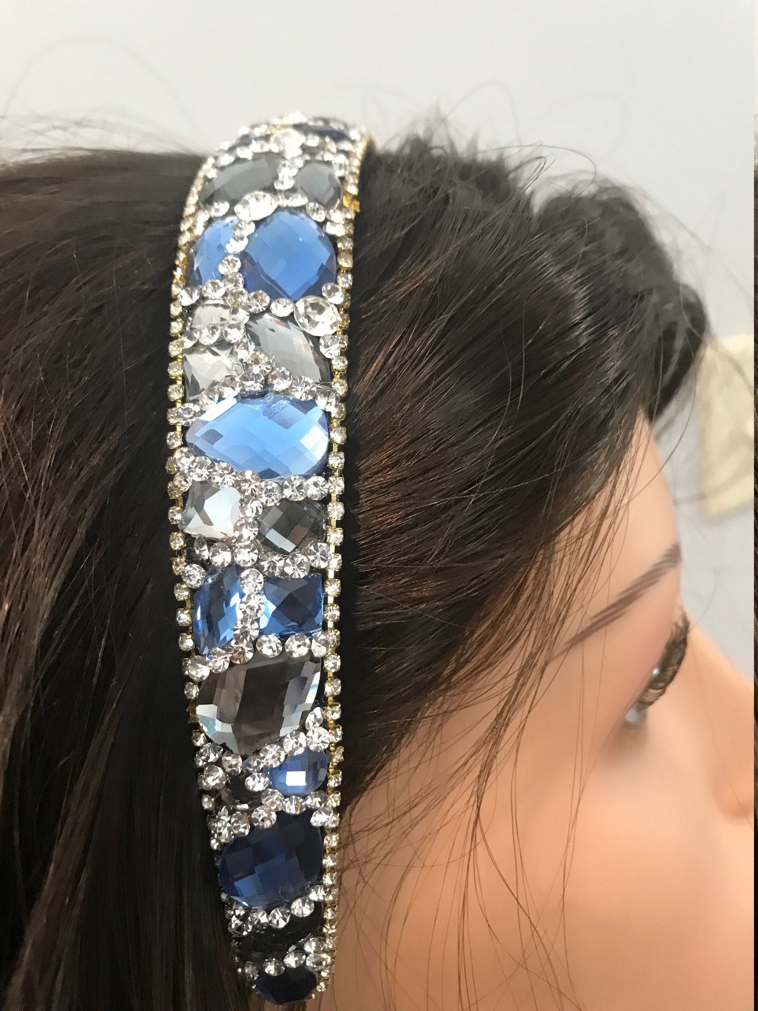 Neues Königsblau Und Saphir Kristall & Strass Kopfband von NYFashionAccessories