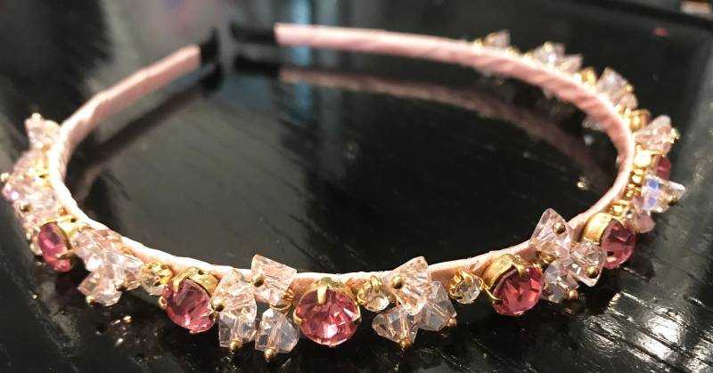 Neues Rosa & Klares Kristall Cluster Kopfband Neues Rosa & Klares Kristall Cluster Kopfband von NYFashionAccessories