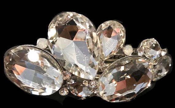 Neues Silber Mit Klarer Chunky Crystal Cluster 3'' Haarspange Neues Silber Mit Klarer Chunky Crystal Cluster 3'' Haarspange von NYFashionAccessories