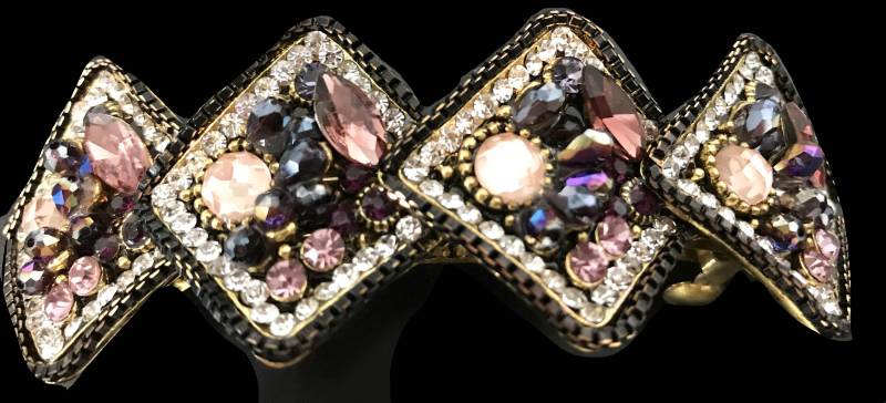 New Antique Gold Multi Color Crystal 4 "' Haarspange - Leverback New Antique Gold Multi Color Crystal 4 "' Haarspange - Leverback von NYFashionAccessories