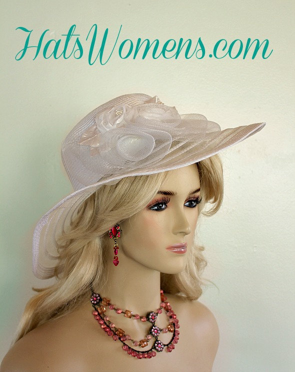 Weißer Designer Braut Hochzeit Mode-Hut, Damenhüte Mit Breiter Krempe Weißer Designer Braut Hochzeit Mode-Hut, Damenhüte Mit Breiter Krempe von NYFashionHats