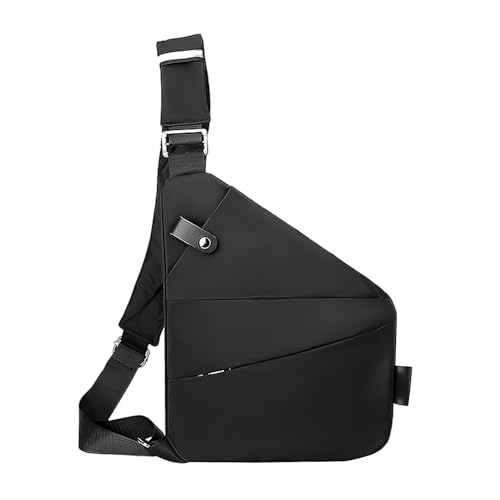 1 Stück Anti-Diebstahl-Umhängetasche, Anti-Diebstahl-Tasche Für Männer Und Frauen, Reise-Schultertasche, Verstellbare Tasche Umhängetasche, Sling-Brusttasche, Einzel-Schultergurt-Tasche (Schwarz) von NYGGTYK