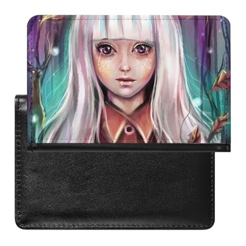 NYKVTG Reisepass Hülle Anime-Mädchen Passhülle Reisepassetui Reisezubehör Passport Holder Für Damen Herren von NYKVTG