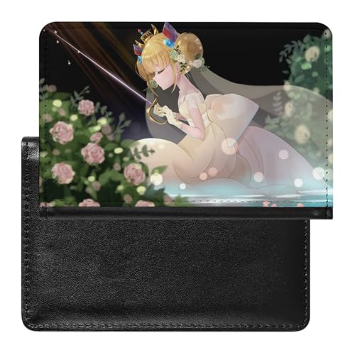 NYKVTG Reisepass Hülle Cartoon-Mädchen Passhülle Reisepassetui Reisezubehör Passport Holder Für Damen Herren von NYKVTG