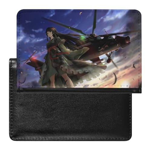 NYKVTG Reisepass Hülle Cartoon-Mädchen Passhülle Reisepassetui Reisezubehör Passport Holder Für Damen Herren von NYKVTG