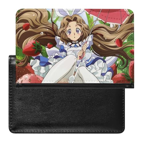 NYKVTG Reisepass Hülle Cartoon-Mädchen Passhülle Reisepassetui Reisezubehör Passport Holder Für Damen Herren von NYKVTG