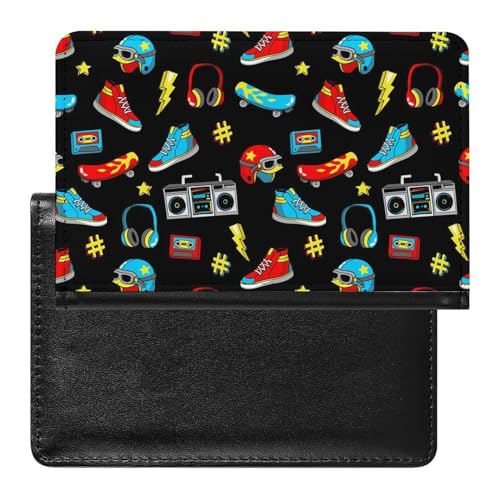 NYKVTG Reisepass Hülle Cartoon Schuhe Passhülle Reisepassetui Reisezubehör Passport Holder Für Damen Herren von NYKVTG