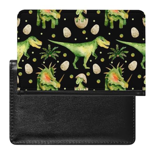 NYKVTG Reisepass Hülle Dinosaurier Passhülle Reisepassetui Reisezubehör Passport Holder Für Damen Herren von NYKVTG