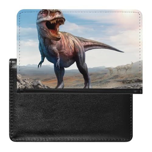 NYKVTG Reisepass Hülle Dinosaurier Passhülle Reisepassetui Reisezubehör Passport Holder Für Damen Herren von NYKVTG