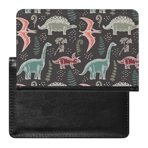 NYKVTG Reisepass Hülle Dinosaurier Passhülle Reisepassetui Reisezubehör Passport Holder Für Damen Herren von NYKVTG