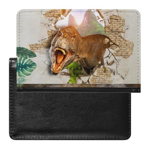 NYKVTG Reisepass Hülle Dinosaurier Passhülle Reisepassetui Reisezubehör Passport Holder Für Damen Herren von NYKVTG