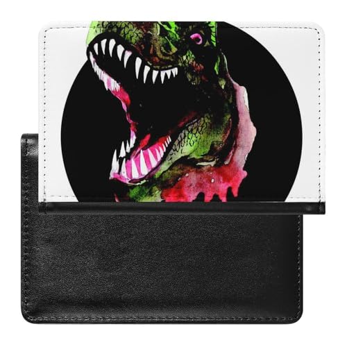 NYKVTG Reisepass Hülle Dinosaurier Passhülle Reisepassetui Reisezubehör Passport Holder Für Damen Herren von NYKVTG
