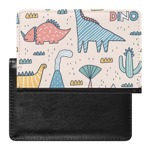 NYKVTG Reisepass Hülle Dinosaurier Passhülle Reisepassetui Reisezubehör Passport Holder Für Damen Herren von NYKVTG