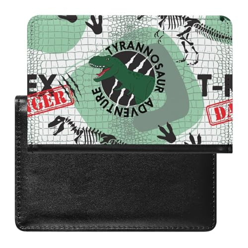 NYKVTG Reisepass Hülle Dinosaurier Passhülle Reisepassetui Reisezubehör Passport Holder Für Damen Herren von NYKVTG