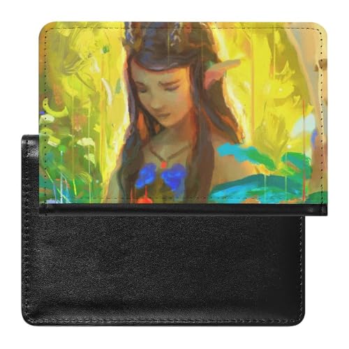 NYKVTG Reisepass Hülle Fee Mädchen Passhülle Reisepassetui Reisezubehör Passport Holder Für Damen Herren von NYKVTG