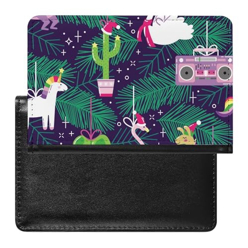 NYKVTG Reisepass Hülle Flamingo Dinosaurier Passhülle Reisepassetui Reisezubehör Passport Holder Für Damen Herren von NYKVTG