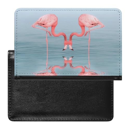NYKVTG Reisepass Hülle Flamingo Passhülle Reisepassetui Reisezubehör Passport Holder Für Damen Herren von NYKVTG