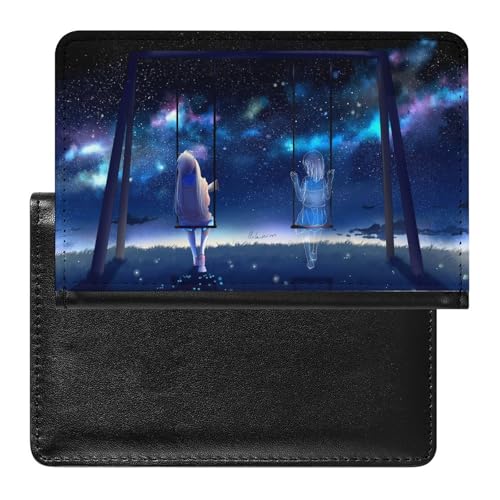 NYKVTG Reisepass Hülle Galaxie-Mädchen Passhülle Reisepassetui Reisezubehör Passport Holder Für Damen Herren von NYKVTG
