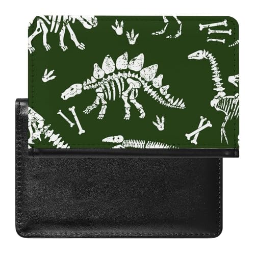 NYKVTG Reisepass Hülle Grüne Dinosaurier Passhülle Reisepassetui Reisezubehör Passport Holder Für Damen Herren von NYKVTG