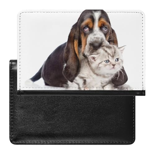 NYKVTG Reisepass Hülle Kätzchen Welpe Passhülle Reisepassetui Reisezubehör Passport Holder Für Damen Herren von NYKVTG