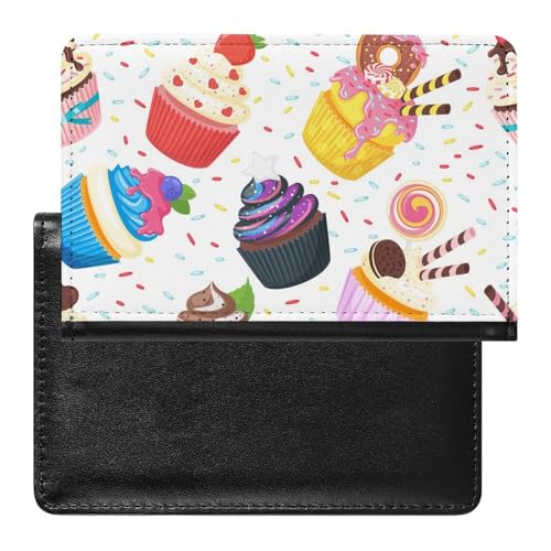 NYKVTG Reisepass Hülle Kuchen Passhülle Reisepassetui Reisezubehör Passport Holder Für Damen Herren von NYKVTG