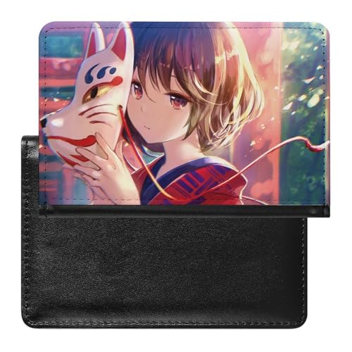 NYKVTG Reisepass Hülle Kurzhaariges Mädchen Passhülle Reisepassetui Reisezubehör Passport Holder Für Damen Herren von NYKVTG