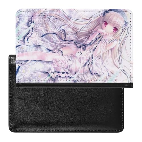 NYKVTG Reisepass Hülle Langhaariges Mädchen Passhülle Reisepassetui Reisezubehör Passport Holder Für Damen Herren von NYKVTG