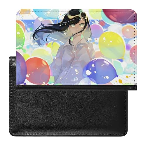 NYKVTG Reisepass Hülle Mädchen Luftballon Passhülle Reisepassetui Reisezubehör Passport Holder Für Damen Herren von NYKVTG