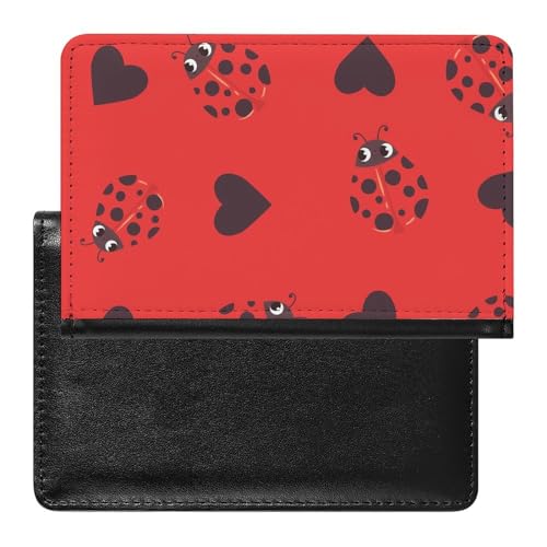 NYKVTG Reisepass Hülle Marienkäfer Passhülle Reisepassetui Reisezubehör Passport Holder Für Damen Herren von NYKVTG