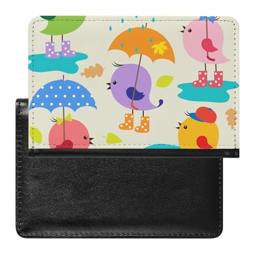 NYKVTG Reisepass Hülle Regenschirm Huhn Passhülle Reisepassetui Reisezubehör Passport Holder Für Damen Herren von NYKVTG