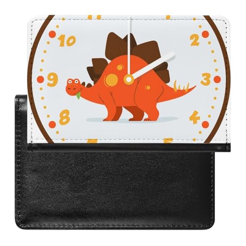 NYKVTG Reisepass Hülle Roter Dinosaurier Passhülle Reisepassetui Reisezubehör Passport Holder Für Damen Herren von NYKVTG