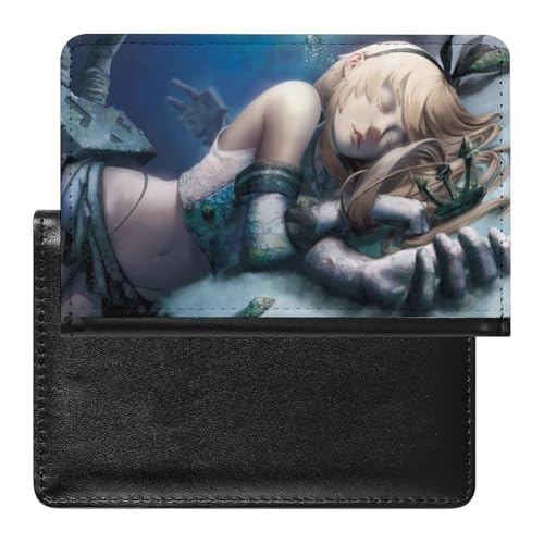 NYKVTG Reisepass Hülle Schlafendes Mädchen Passhülle Reisepassetui Reisezubehör Passport Holder Für Damen Herren von NYKVTG