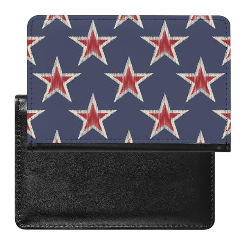 NYKVTG Reisepass Hülle Stern Rot Passhülle Reisepassetui Reisezubehör Passport Holder Für Damen Herren von NYKVTG