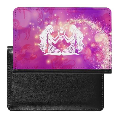 NYKVTG Reisepass Hülle Sternbild Mädchen Passhülle Reisepassetui Reisezubehör Passport Holder Für Damen Herren von NYKVTG