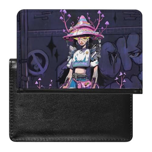 NYKVTG Reisepass Hülle Surreales Mädchen Passhülle Reisepassetui Reisezubehör Passport Holder Für Damen Herren von NYKVTG